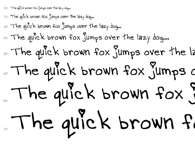 MTF Magical Marilyn font waterfall